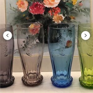McDonald’s Coca Cola Upside Down Coke Bottle Glass Set